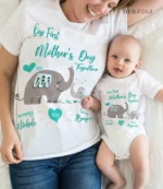 first mother's day matching outfits | our first mothers day matching shirts | first mothers day outfit | first mothers day matching shirts | first mothers day onesies
