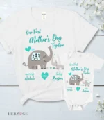 first mother's day matching outfits | our first mothers day matching shirts | first mothers day outfit | first mothers day matching shirts | first mothers day onesies