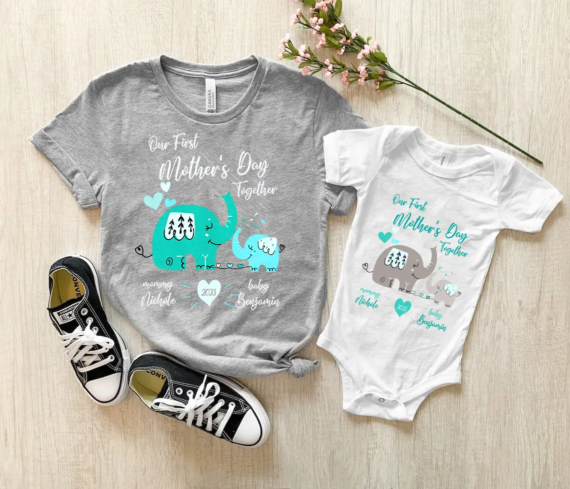 first mother's day matching outfits | our first mothers day matching shirts | first mothers day outfit | first mothers day matching shirts | first mothers day onesies