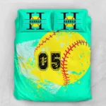 softball bedding set | softball bedroom | softball comforter set | softball duvet | softball gift | softball bedroom decor | best gifts for softball players | softball room ideas