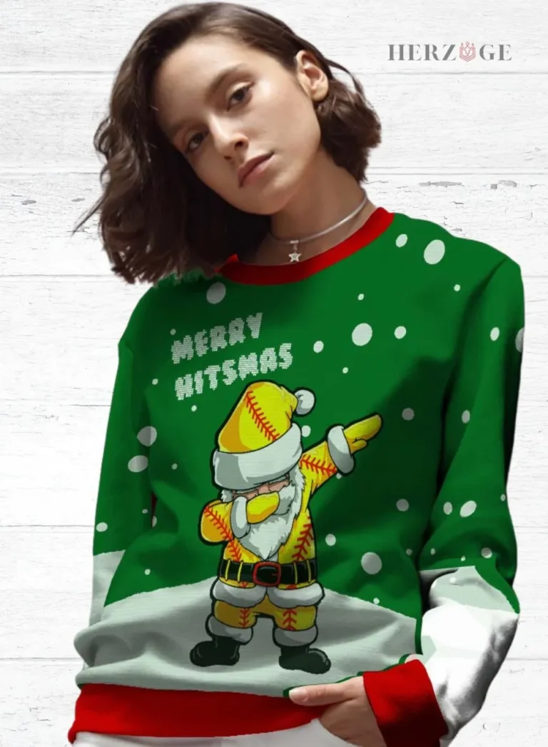 softball ugly christmas sweater | softball christmas sweater | softball ugly sweater