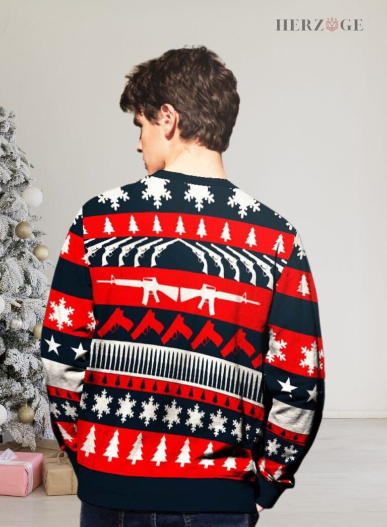 gun christmas sweater | gun ugly christmas sweater | gun ugly sweater | ugly gun Christmas sweater
