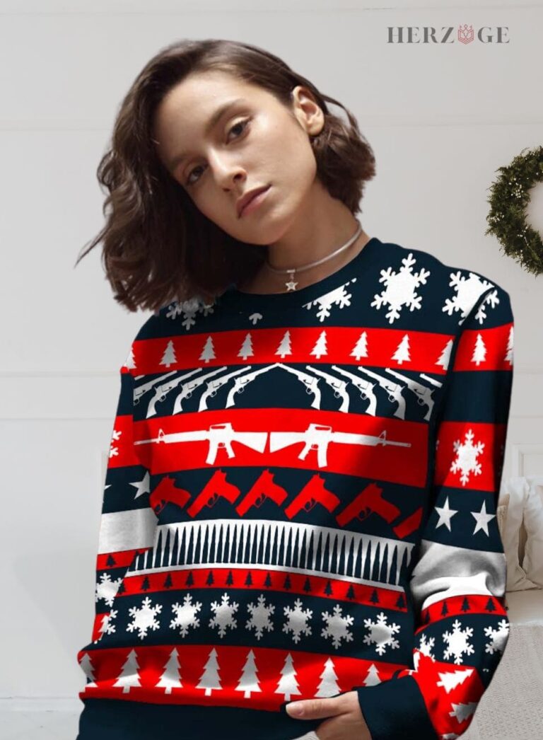 gun christmas sweater | gun ugly christmas sweater | gun ugly sweater | ugly gun Christmas sweater