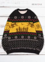 Hufflepuff Christmas sweater | Hufflepuff ugly sweater | Hufflepuff ugly Christmas sweater | Hufflepuff quidditch sweater