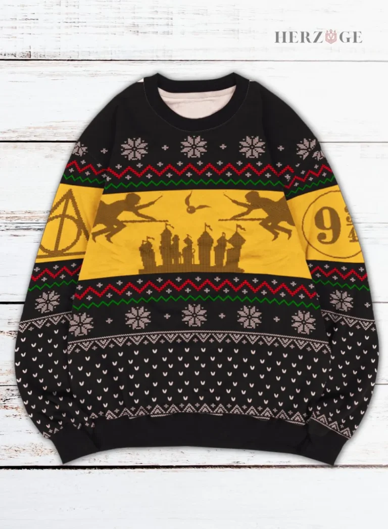 Hufflepuff Christmas sweater | Hufflepuff ugly sweater | Hufflepuff ugly Christmas sweater | Hufflepuff quidditch sweater