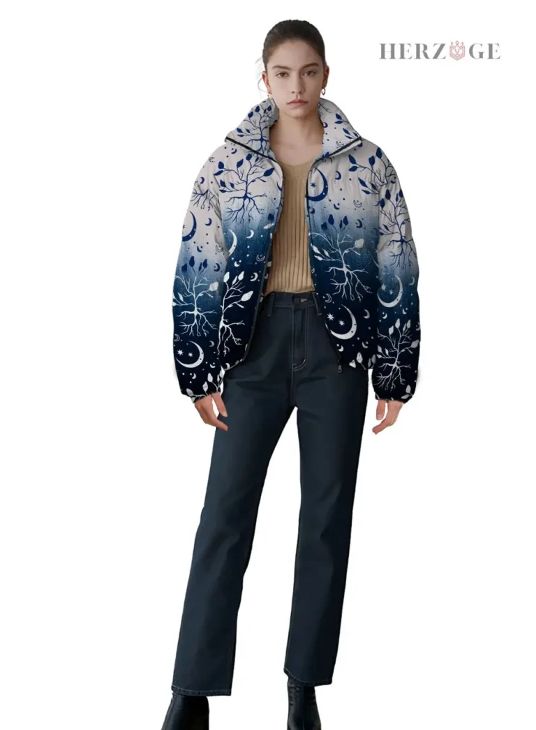 boho winter jacket | boho womens jackets | bohemian winter coat | boho puffer jacket | boho style winter coats | boho sweater coat | boho winter coat | Celestial moon | boho moon