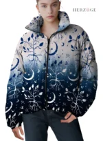 boho winter jacket | boho womens jackets | bohemian winter coat | boho puffer jacket | boho style winter coats | boho sweater coat | boho winter coat | Celestial moon | boho moon