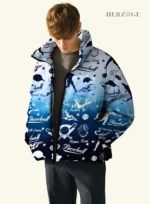 baseball puffer jacket | baseball winter jacket | baseball jacket outfit | baseball themed gift ideas | puffy baseball jacket