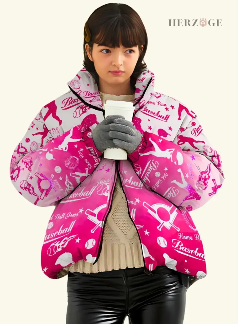 baseball puffer jacket | baseball winter jacket | baseball jacket outfit | baseball themed gift ideas | puffy baseball jacket