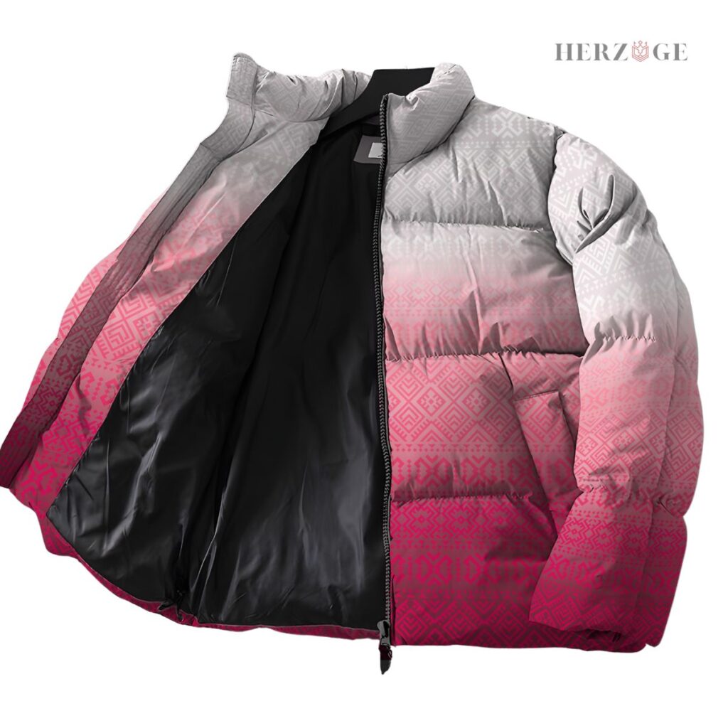 Aztec Puffer Jacket | Pink Aztec Jacket | pink aztec coat | aztec jacket pink | aztec jacket pink | pink and white aztec coat | pink and grey aztec jacket | aztec print ski jacket