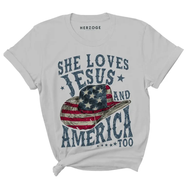 she loves jesus and america too shirt | loves jesus and america too shirt | jesus American flag shirt