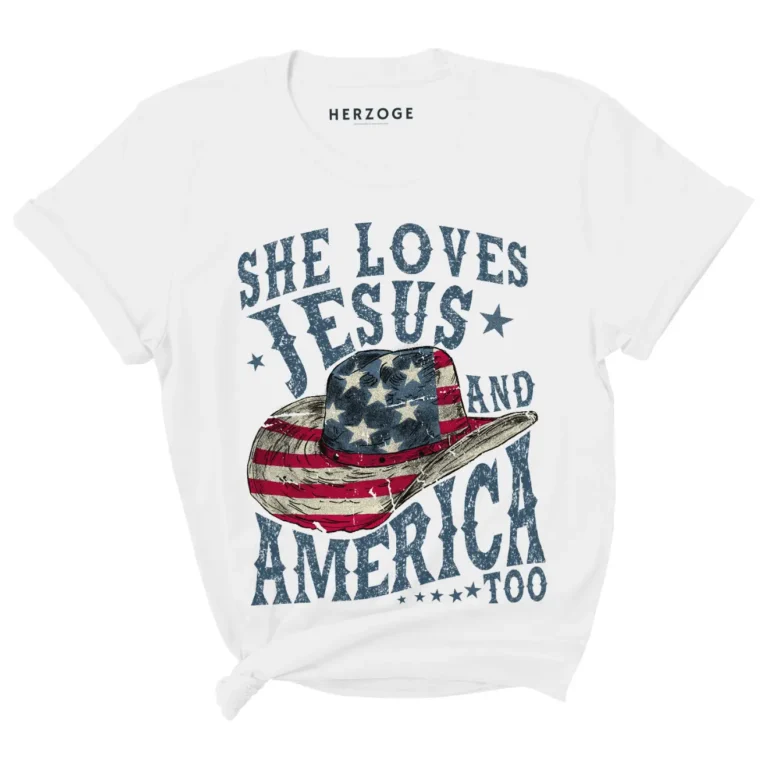 she loves jesus and america too shirt | loves jesus and america too shirt | jesus American flag shirt