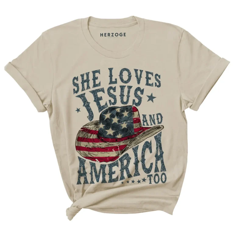 she loves jesus and america too shirt | loves jesus and america too shirt | jesus American flag shirt
