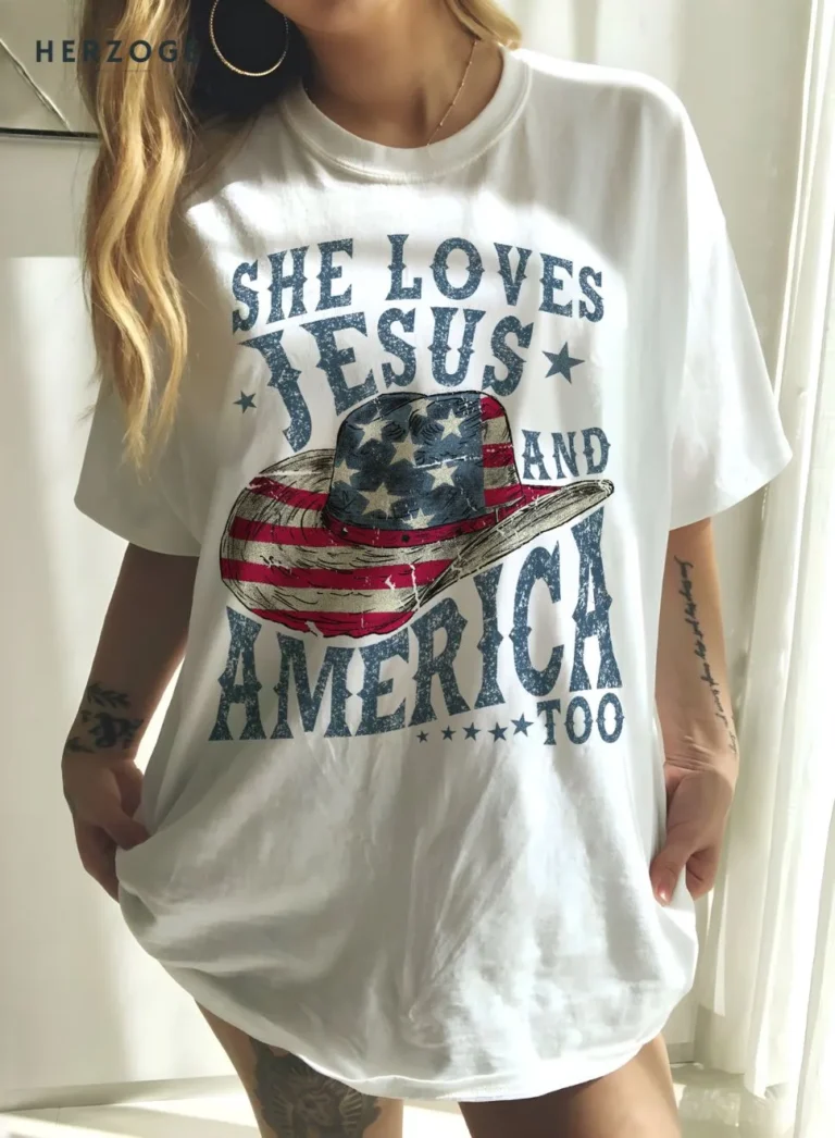 she loves jesus and america too shirt | loves jesus and america too shirt | jesus American flag shirt