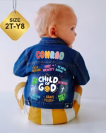 Personalized “Child of God” Kids Jean Jacket – Custom Name