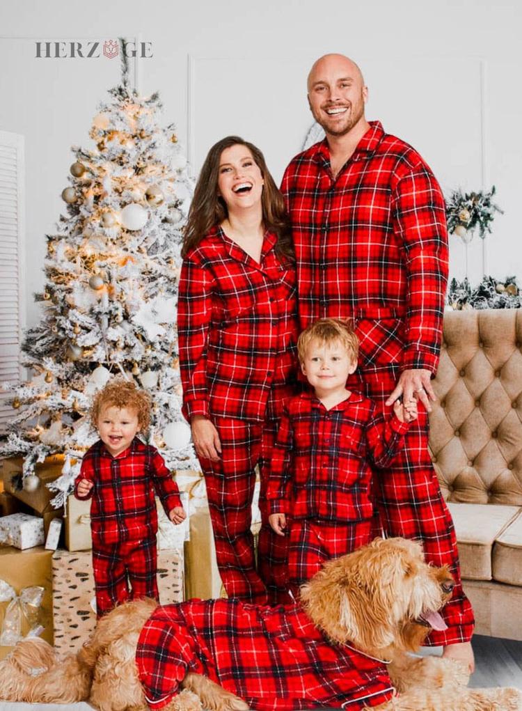 plaid family pajamas | Family Plaid Pajamas | Plaid Pajamas for family | plaid family christmas pajamas | christmas plaid pajamas for family | red plaid family pajamas