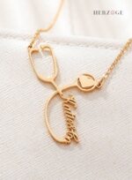 Personalized Nurse Necklace With Stethoscope