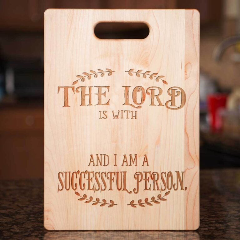 The Lord is with Me Personalized Cutting Board