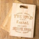 The Lord is with Me Personalized Cutting Board