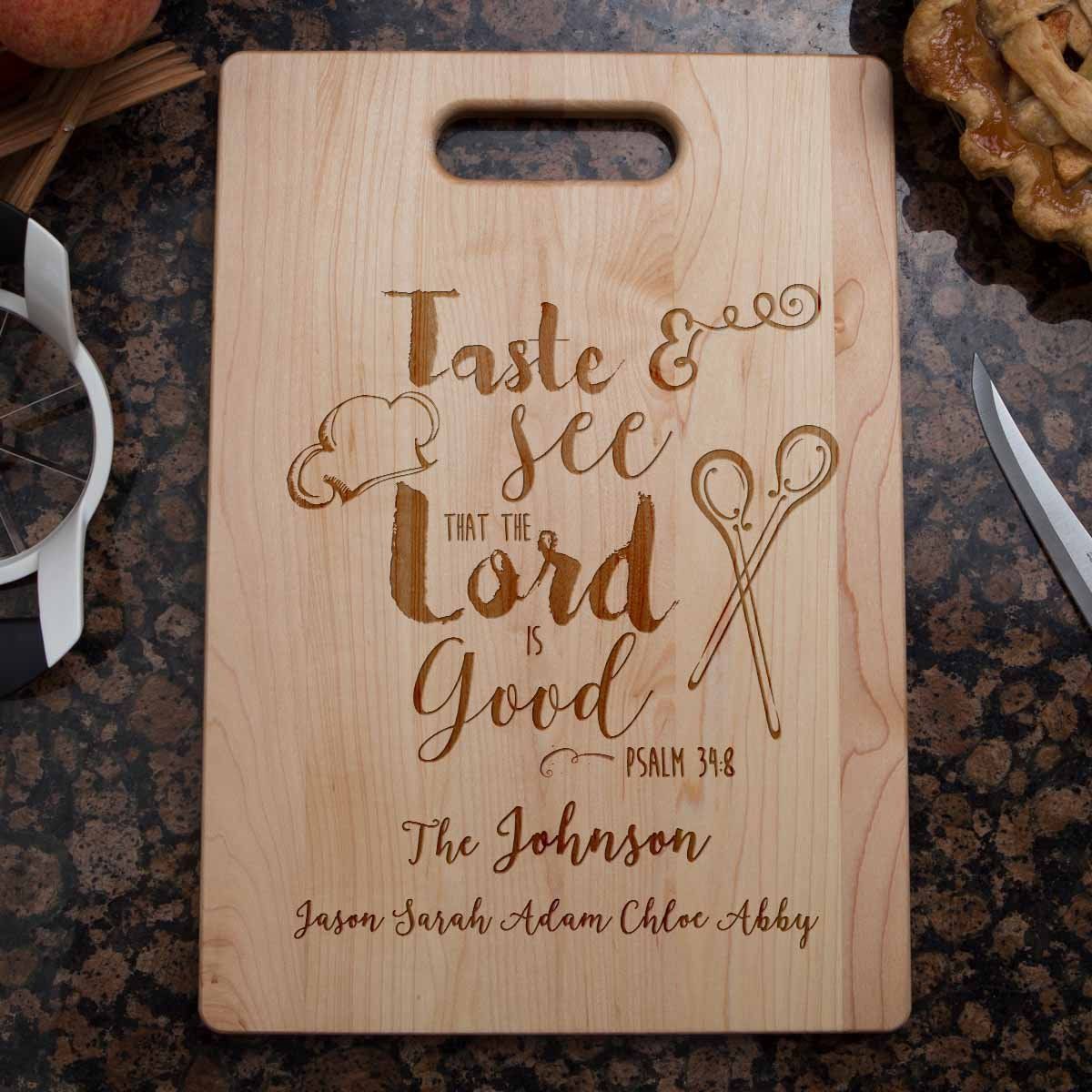 Bible Verse Cutting Board | Taste and See