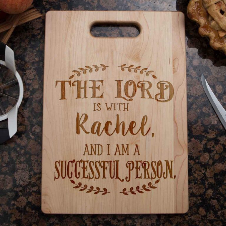 The Lord is with Me Personalized Cutting Board