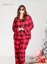 Christmas Plaid Pajamas for Family with Dog