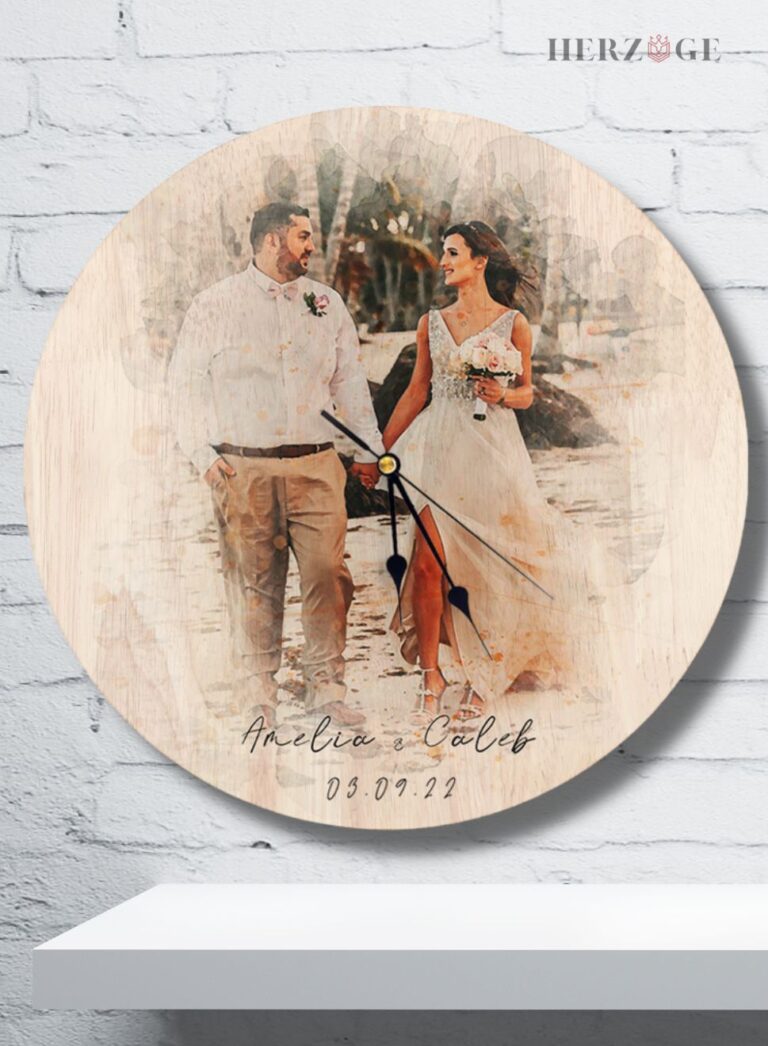 Personalized Wedding Clock Gift | TimelessLove®
